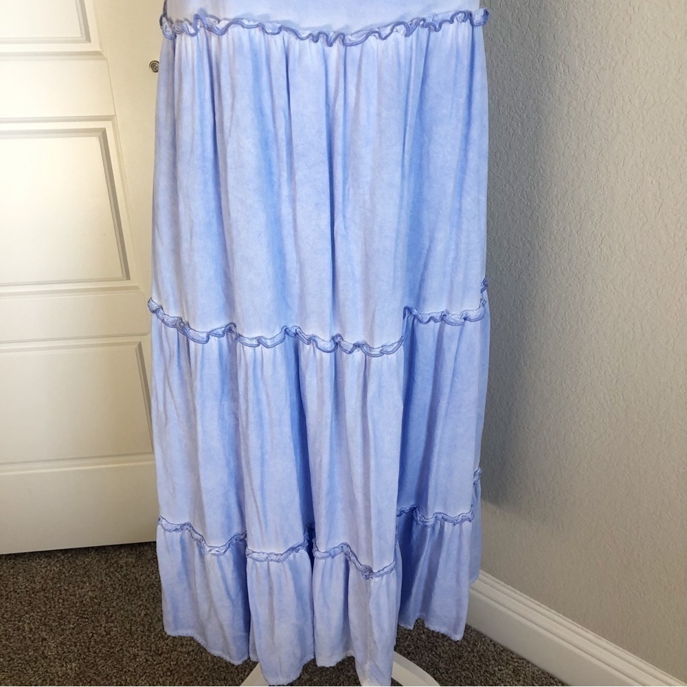 Anthropologie Saturday Sunday NELL Lavender Sleeveless Tiered Ruffle Mid… - Picture 9 of 11